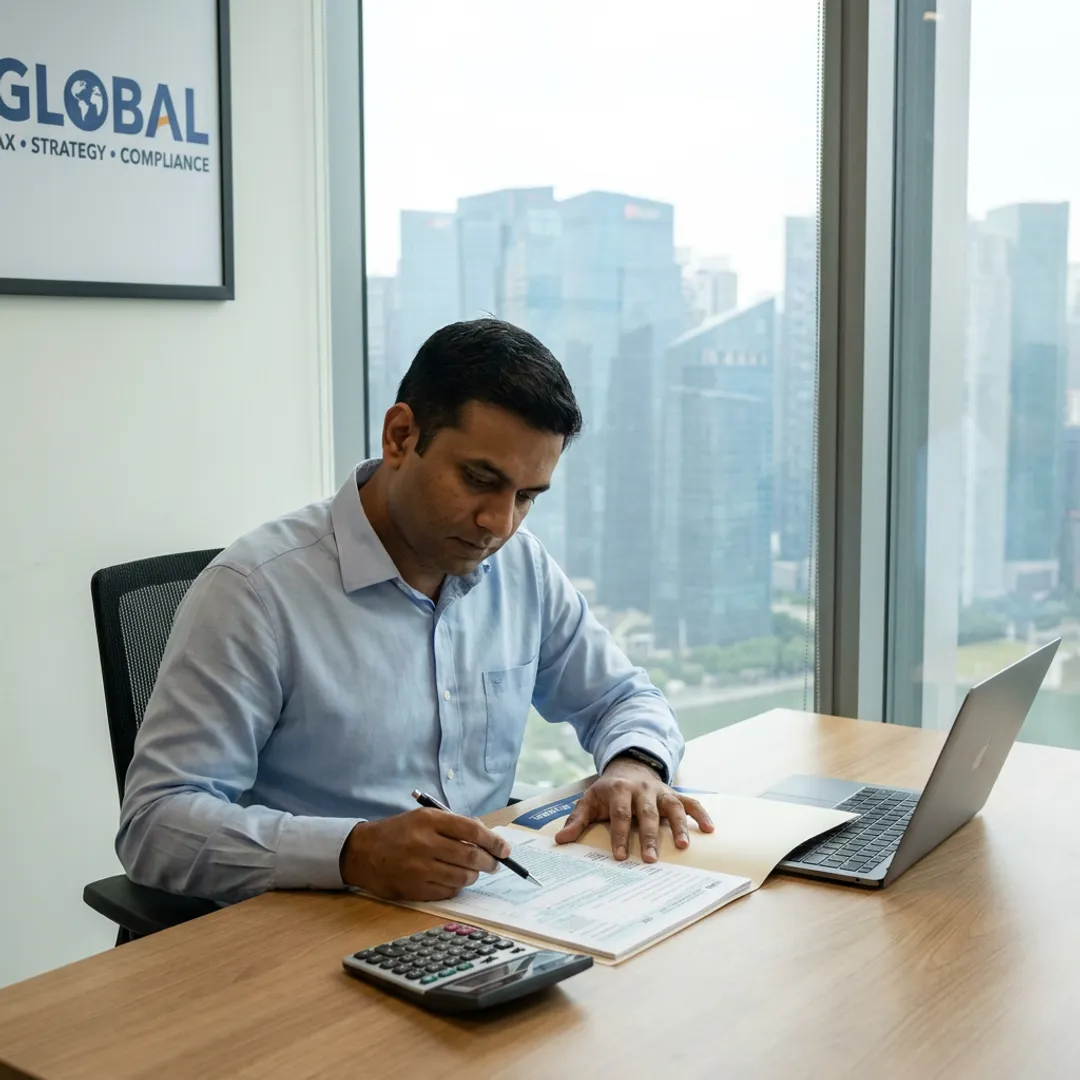 Tax advisor helping a U.S. expat in Singapore
