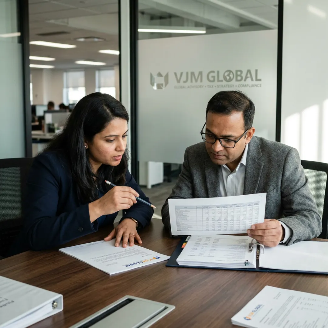Audit professionals reviewing financial reports