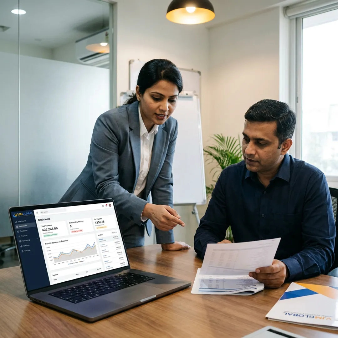 Cloud accounting dashboard for small business finances