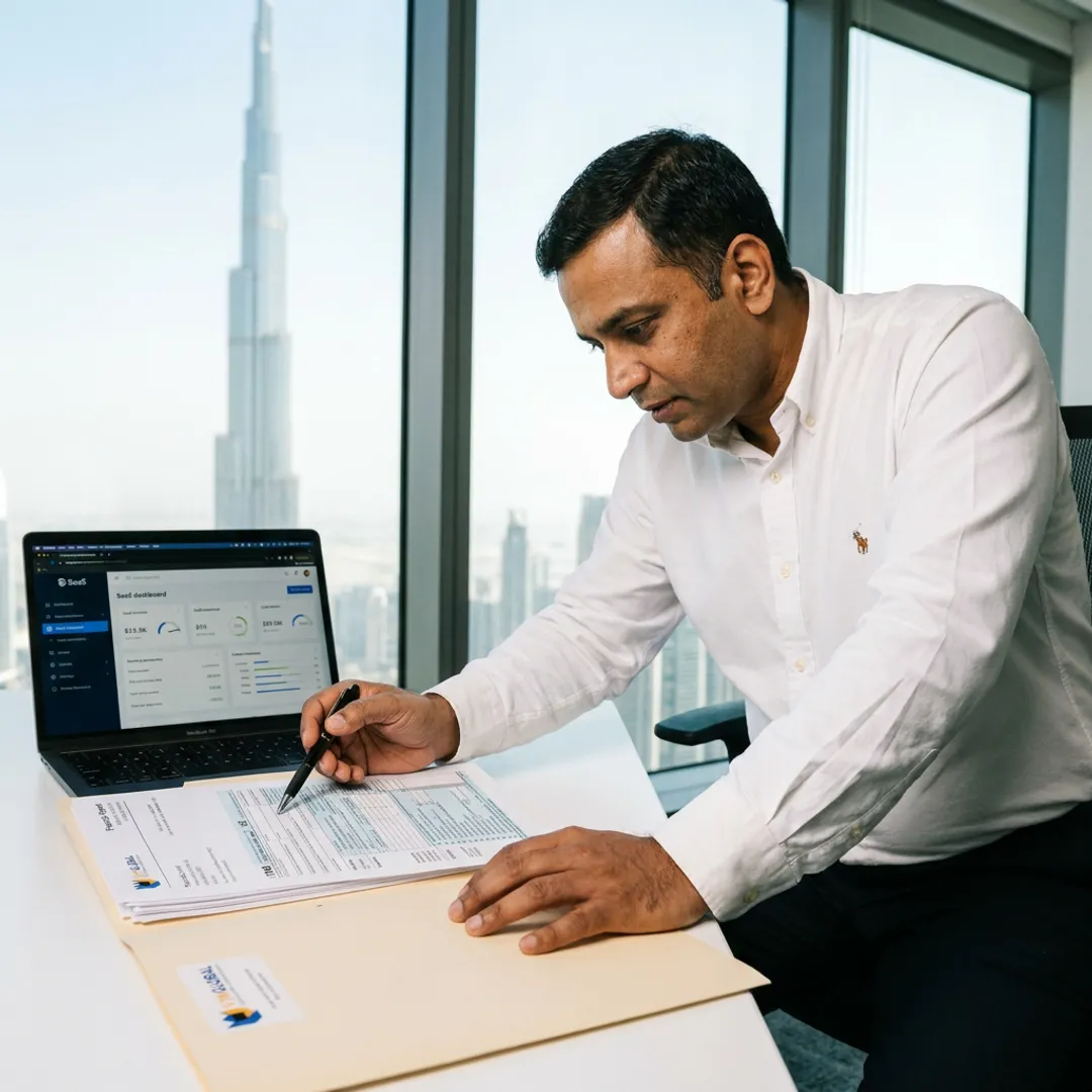 Tax advisor helping a U.S. expat in Dubai