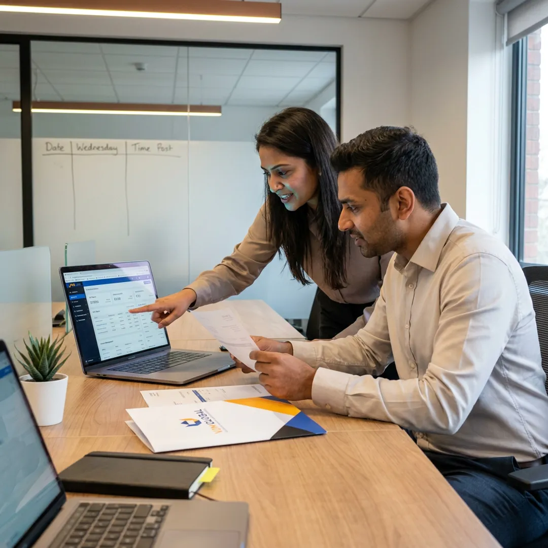 Ecommerce accounting team reviewing UK business finances