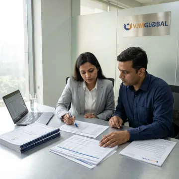 Property accounting team reviewing real estate financial reports