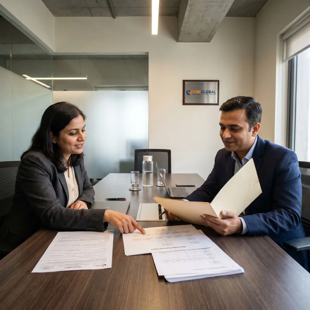 Tax professionals reviewing FATCA compliance documents