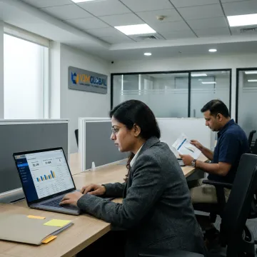 Remote accounting team reviewing business financial reports