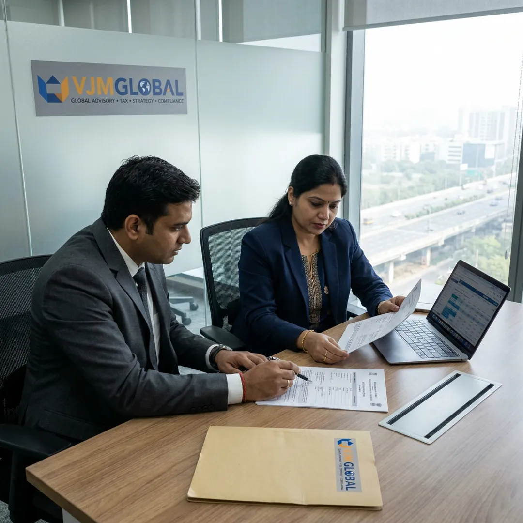 Consultants reviewing India company registration documents