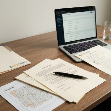 Arkansas LLC formation documents on desk