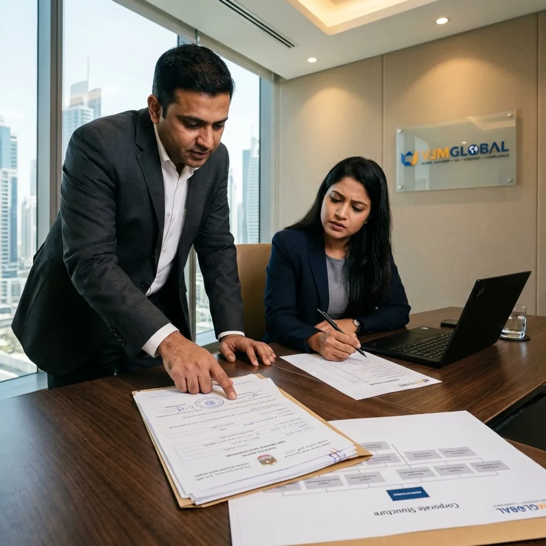 US business team planning UAE branch registration
