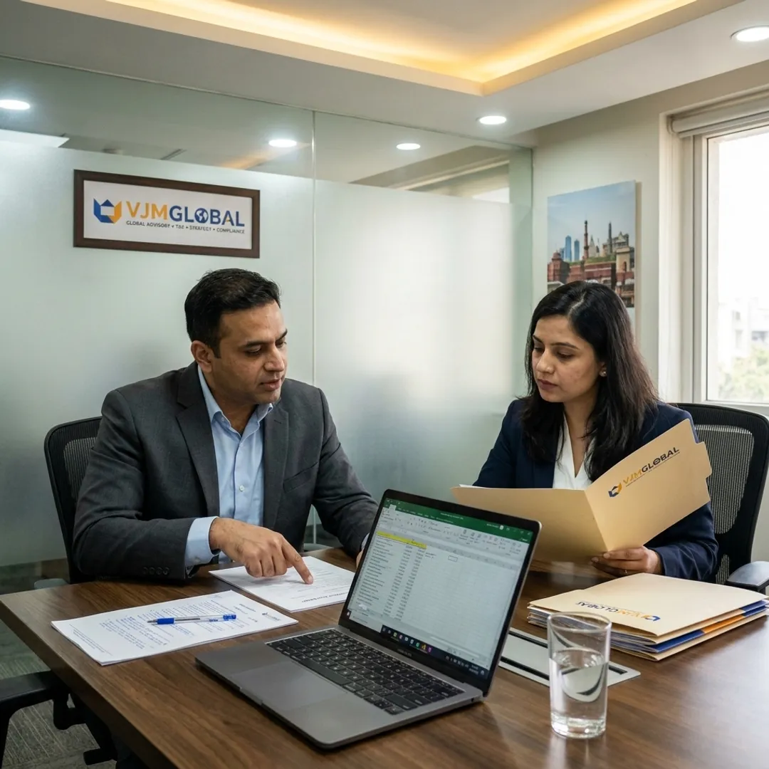 Consultants reviewing Saudi business setup documents