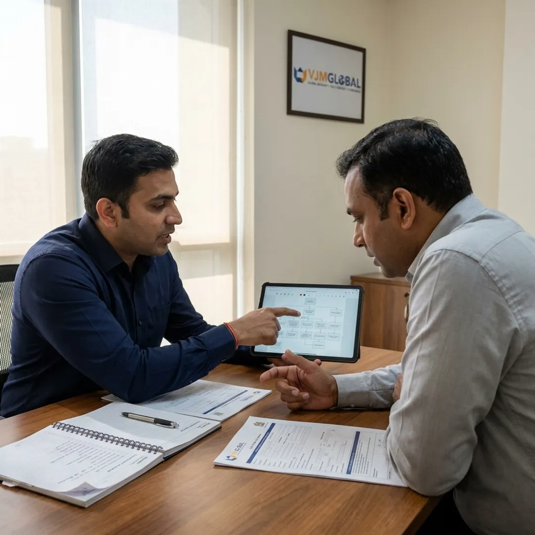 Consultant explaining Dubai company setup process