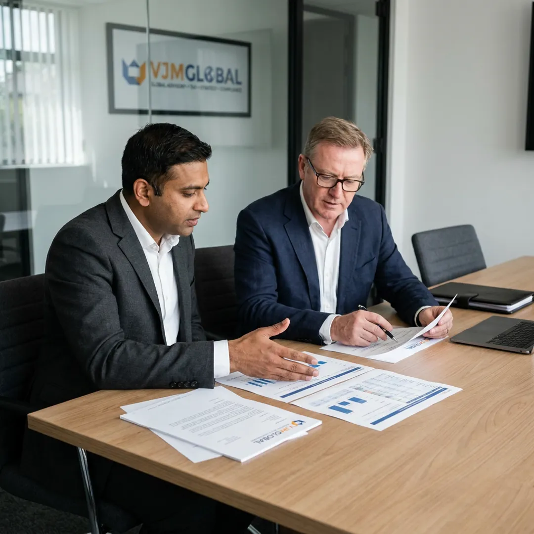 Business setup consultants advising UK company on UAE expansion