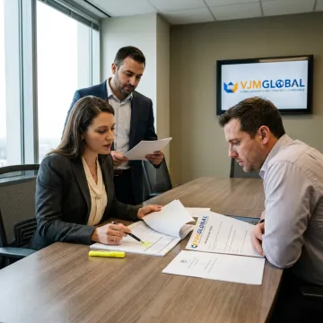 Advisors reviewing business formation documents