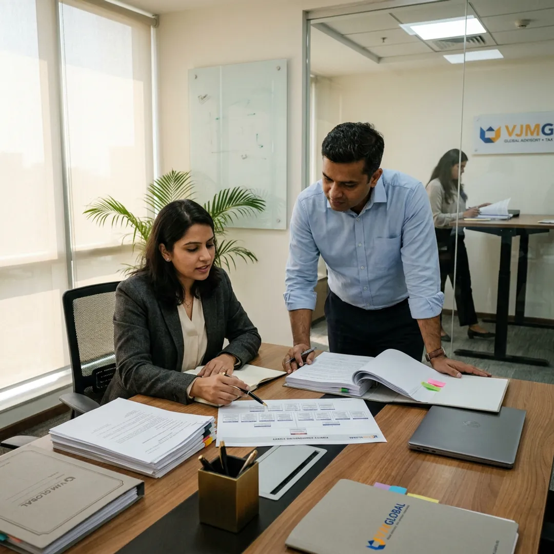 Consultants reviewing business formation documents