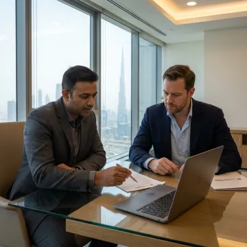 Advisor reviewing UAE company setup process