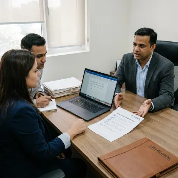 Consultant guiding Delaware company registration process