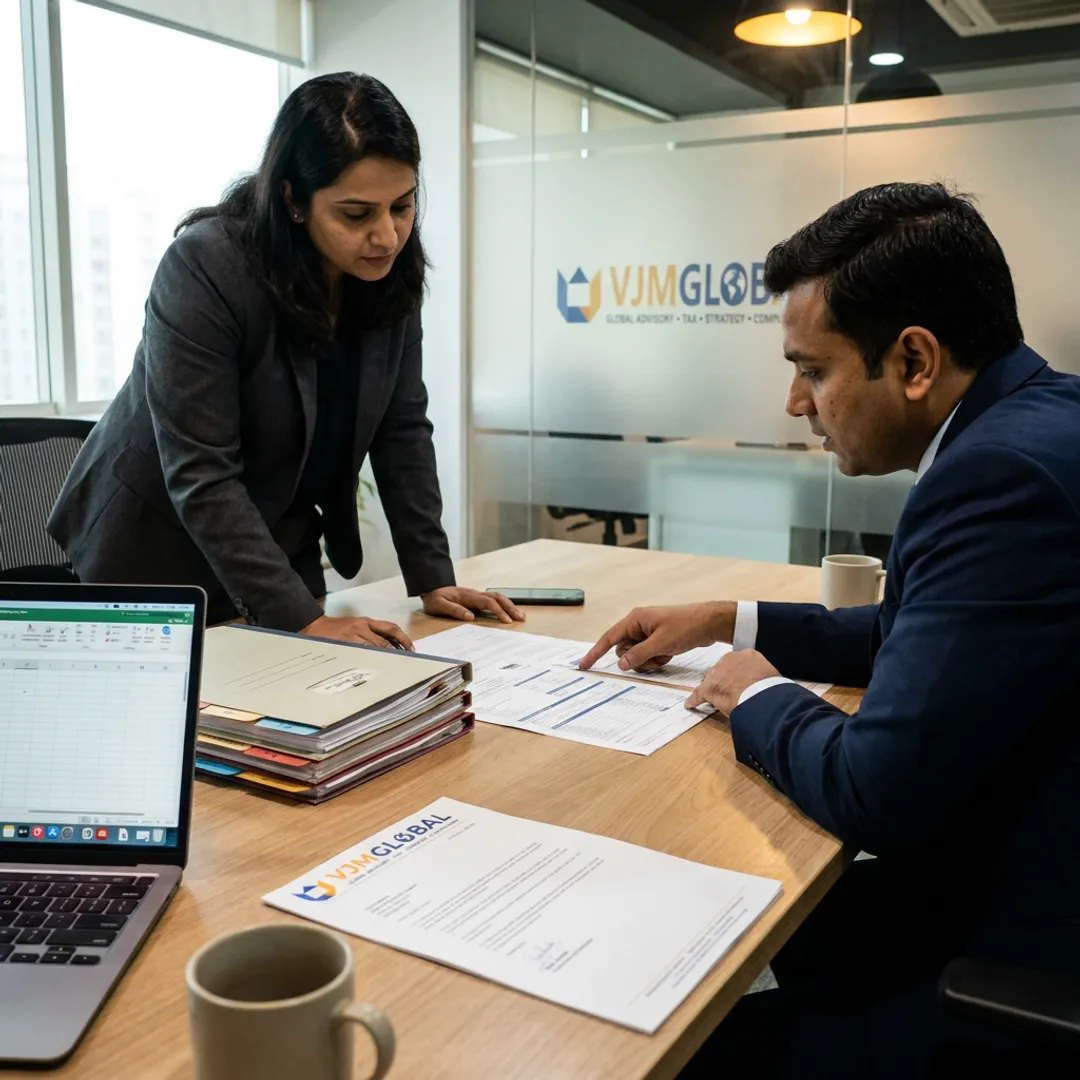Advisors reviewing incorporation documents