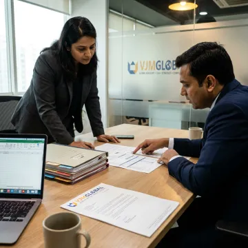 Advisors reviewing incorporation documents