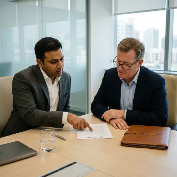 Advisor reviewing JAFZA company formation documents