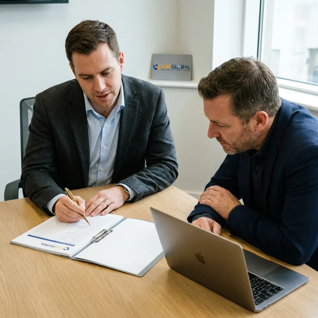 Advisor explaining IFZA company formation process
