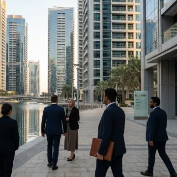 Dubai JLT business district skyline