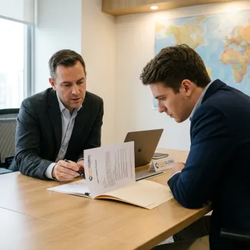 Advisor discussing Labuan entity setup with a U.S. founder
