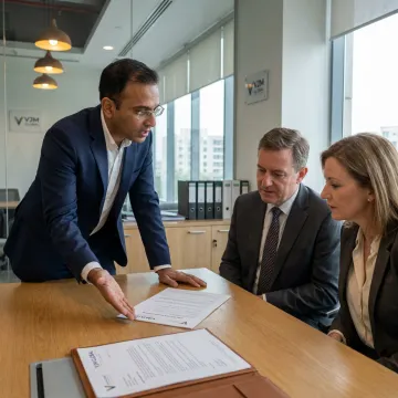 Adviser reviewing UAE Free Zone incorporation documents