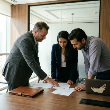 Advisor discussing ADGM expansion with US business founders