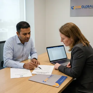 Advisor guiding a founder through Australian company setup