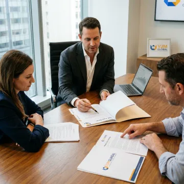 Advisor guiding a client through UAE Free Zone setup