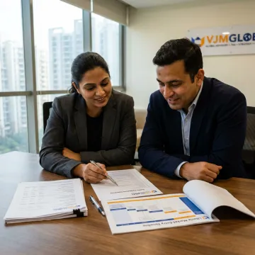 Advisor guiding a client through cross-border business setup