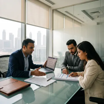 Advisor guiding a client through Indian LLP filing