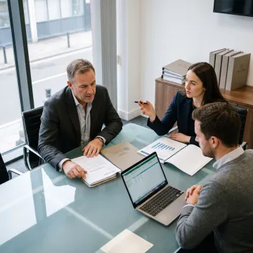 Advisers reviewing a Romanian business setup plan