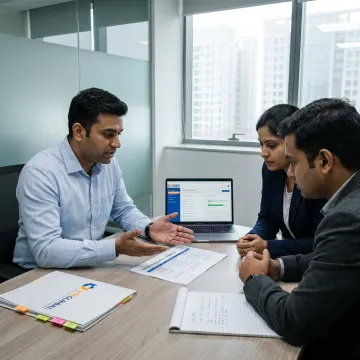 Consultant explaining the Bahrain business setup process