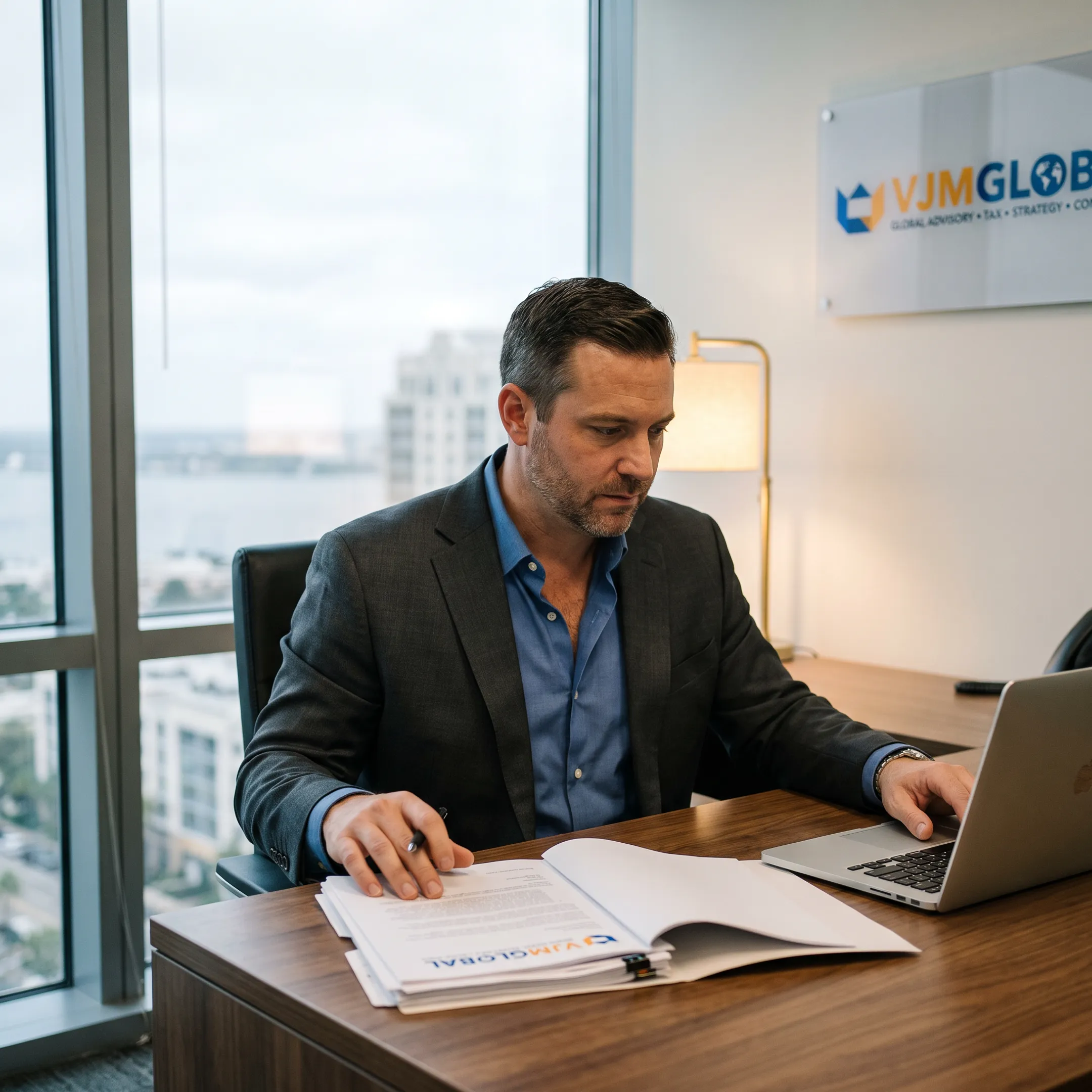 Entrepreneur reviewing business formation documents