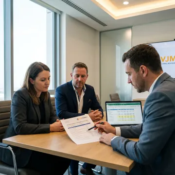 Business advisers discussing a Sharjah LLC setup