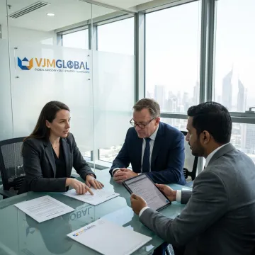 Business professionals discussing UAE company formation
