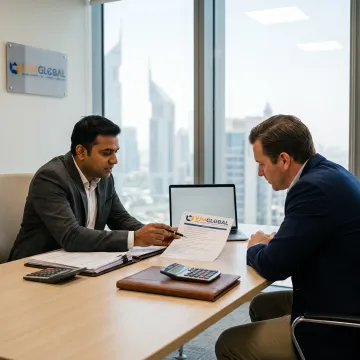 Advisor guiding a founder through UAE company registration