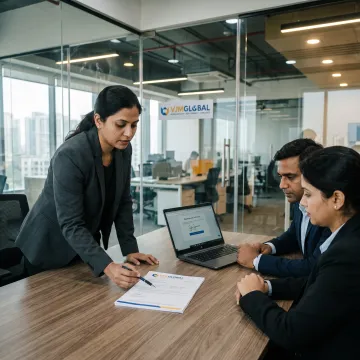 Business owners reviewing LLP registration documents