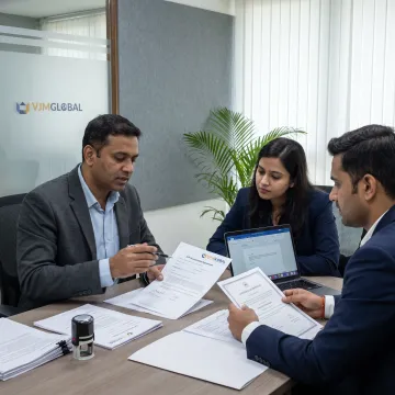 Business founders reviewing LLP registration documents