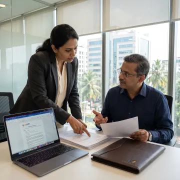 UK business leaders reviewing LLP registration documents