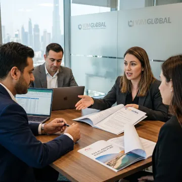 Advisers discussing UAE offshore business setup