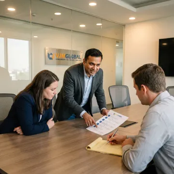 Advisor guiding a client through UAE company formation