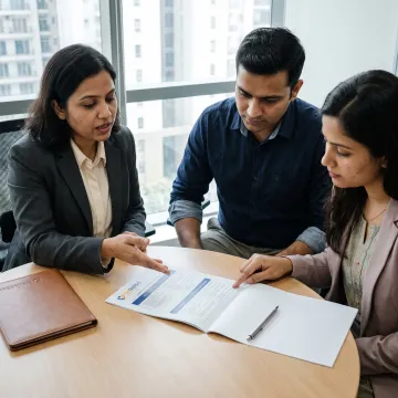 Advisor explaining business entity options