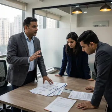 Advisor explaining a business formation plan