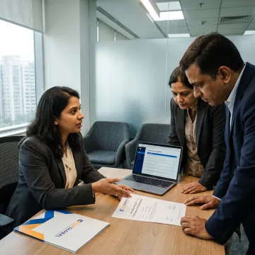 Business owners reviewing Australian Pty Ltd registration documents
