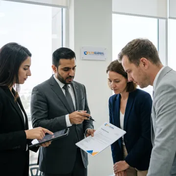 Business consultants meeting with foreign investors in Ras Al Khaimah