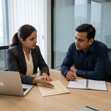 Adviser explaining Irish LTD setup requirements