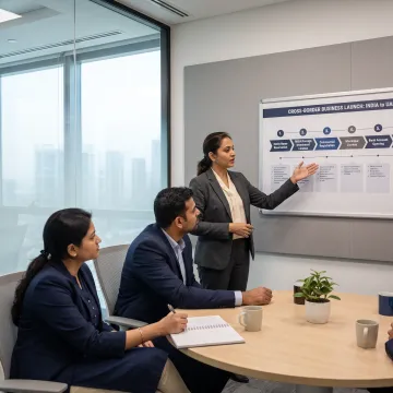Consultant guiding client through Saudi LLC setup