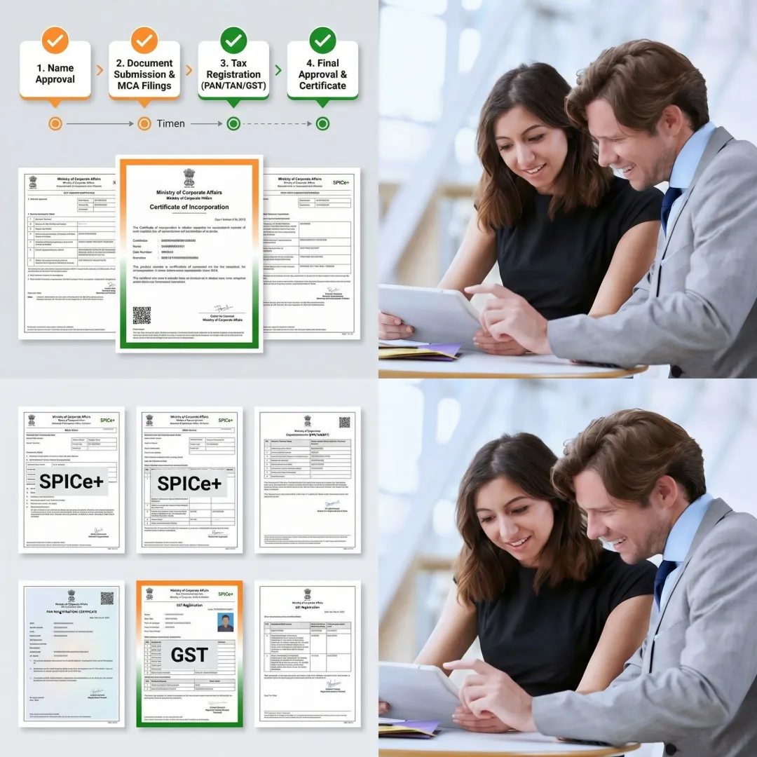 Step-by-step business registration process flowchart