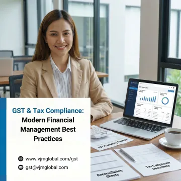 Accountant preparing GST accounting reports
