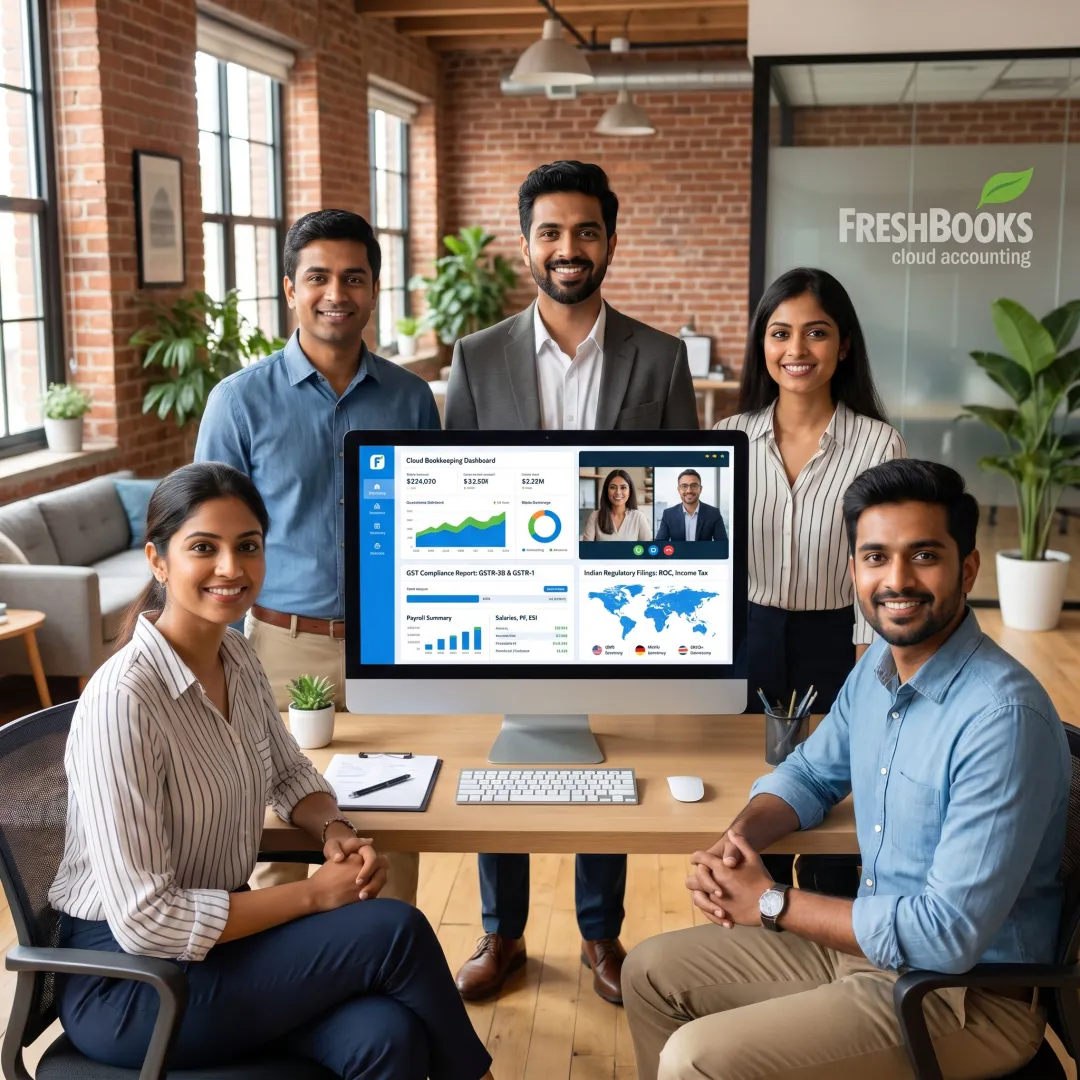 Cross-border startup accounting team at work